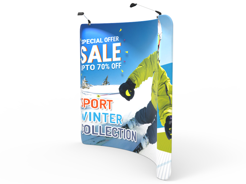 10ft Professional Curved Tension Fabric Display