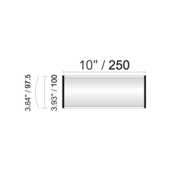 10 in. x 4 in. OFFICE DOOR / WALL NAMEPLATE SIGN FRAME / V-CURVE