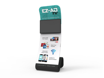 Wave Monitor Display Stand with Graphics