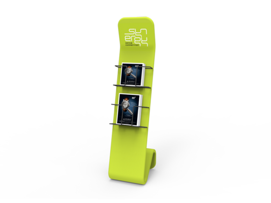 Snakelike Brochure Stand with Graphics