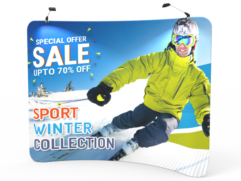 10ft Professional Curved Tension Fabric Display