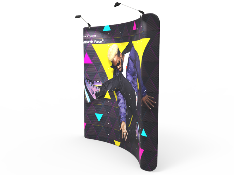 8ft Curved Tension Fabric Display