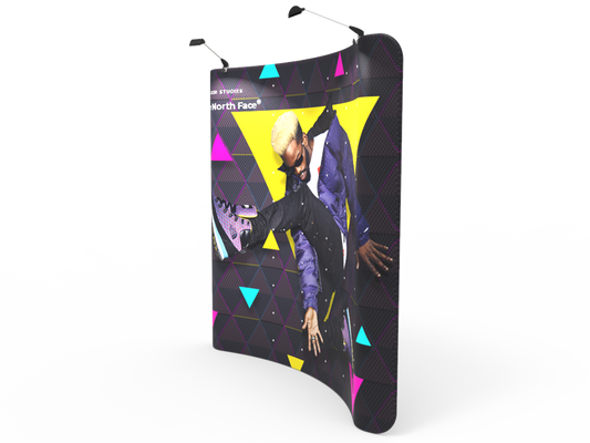 8ft Curved Tension Fabric Display