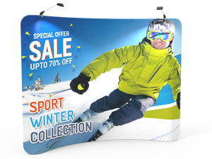 10ft Professional Curved Tension Fabric Display