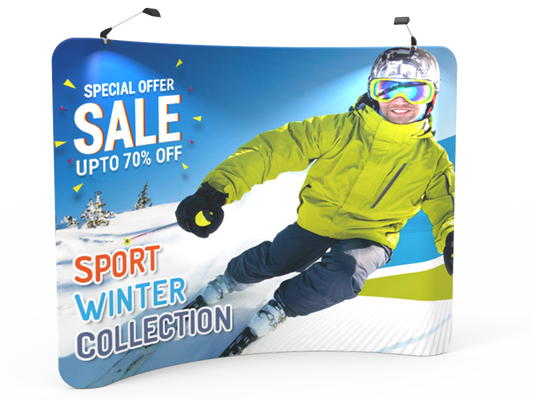 10ft Professional Curved Tension Fabric Display