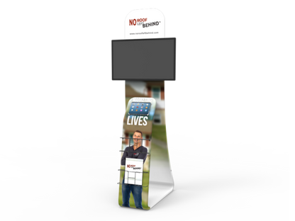 Monitor & iPad & Brochure Stand with Graphics