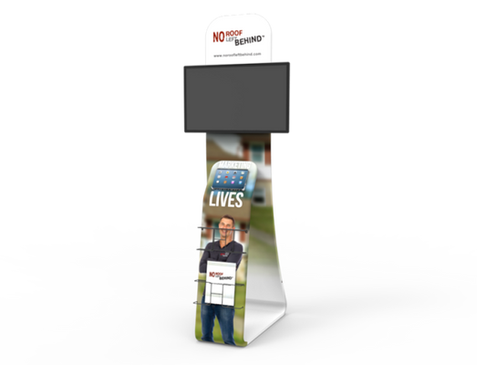 Monitor & iPad & Brochure Stand with Graphics