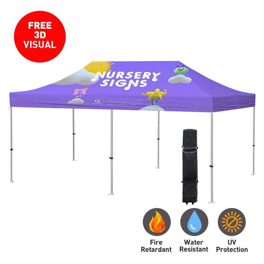 Premium Aluminum (Silver) 20' Event Tent Kit (Full-Bleed Dye Sublimation)