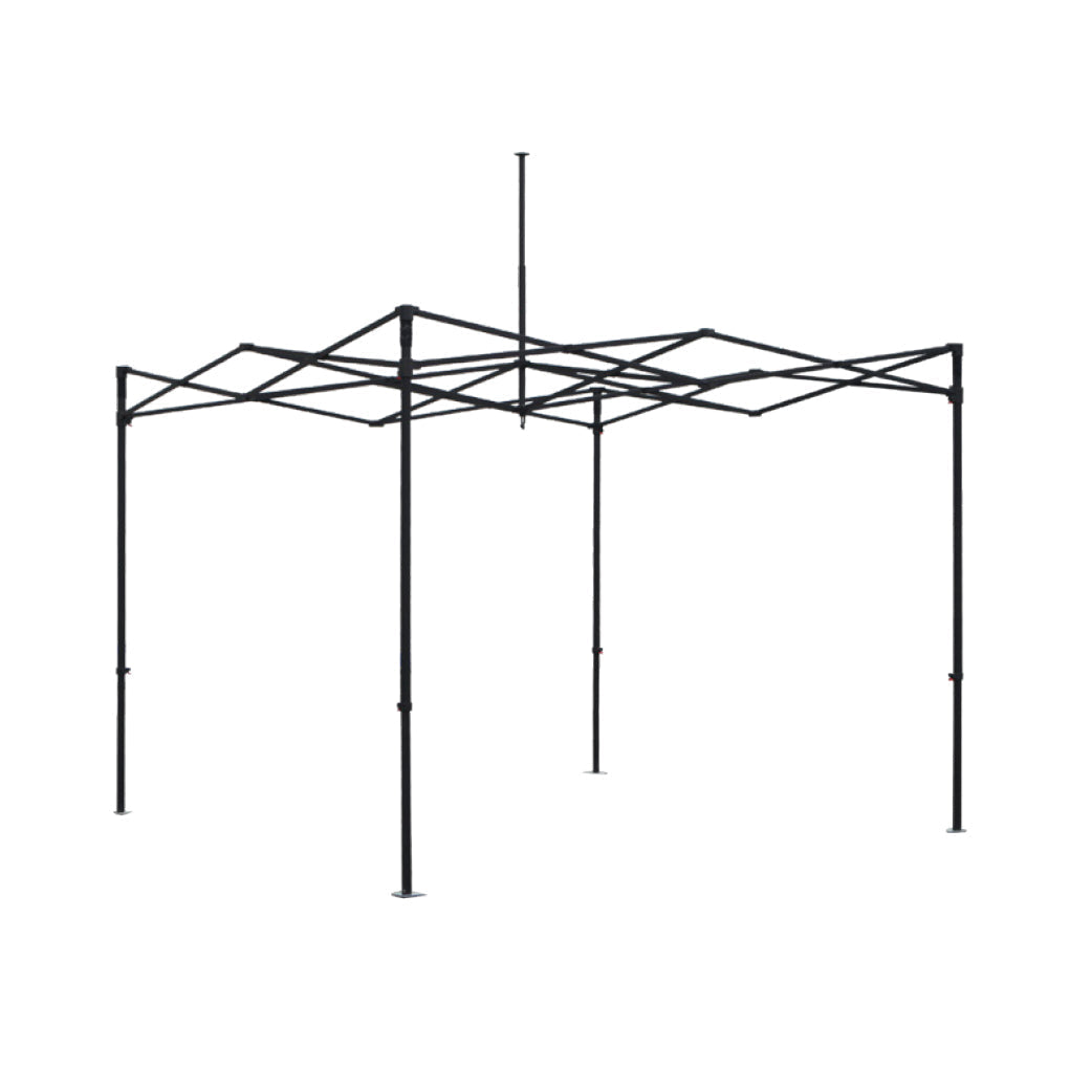 Premium Aluminum (Black) 10' Tent Kit (Dye-Sublimation) 17" Valance
