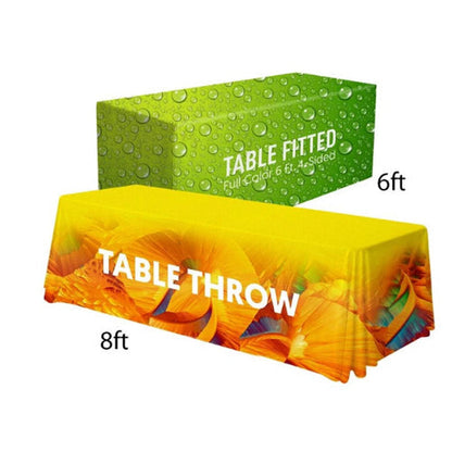 6'/8' Convertible Table Cloth (Full-Color Dye Sublimation, Full Bleed)