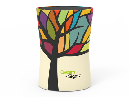 Oval Trade Show Counter with Fabric Printing