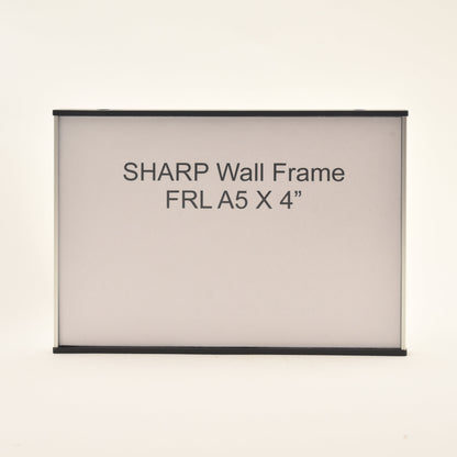 Sharp 5.951” x 4” Flat Aluminum Office Sign Frame