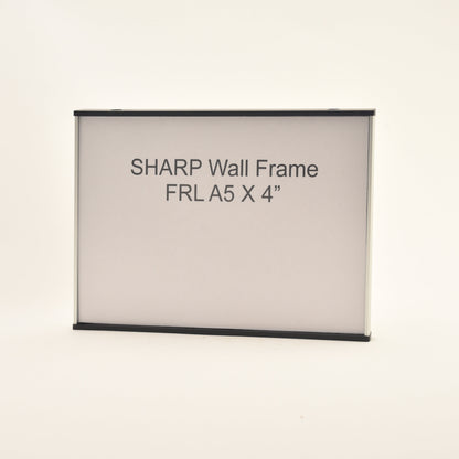Sharp 5.951” x 4” Flat Aluminum Office Sign Frame