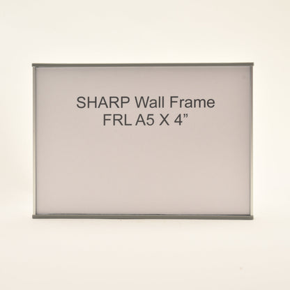 Sharp 5.951” x 4” Flat Aluminum Office Sign Frame