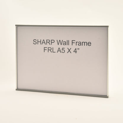 Sharp 5.951” x 4” Flat Aluminum Office Sign Frame