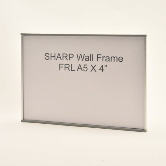 Sharp 5.951” x 4” Flat Aluminum Office Sign Frame