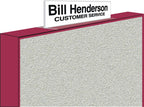 Examples of modular cubicle nameplate signage