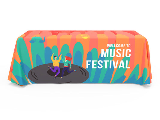 6ft Loose Table Throw 3-Sided