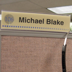 10 in. x 4 in. DOUBLE-SIDED OFFICE CUBICLE NAMEPLATE SIGN FRAME