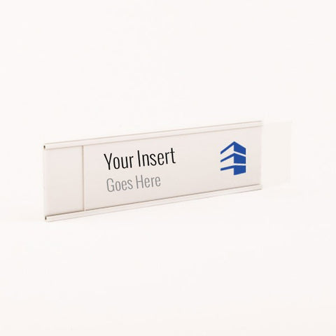 2 in x 8 in. OFFICE DOOR / WALL NAMEPLATE SIGN FRAME w/Acrylic Lens