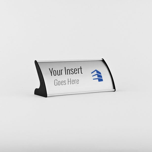 Aluminum changeable office desk name sign