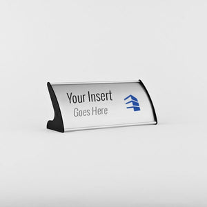 Aluminum changeable office desk name sign