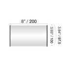 8 in x 4 in. OFFICE DOOR / WALL NAMEPLATE SIGN FRAME / V-CURVE