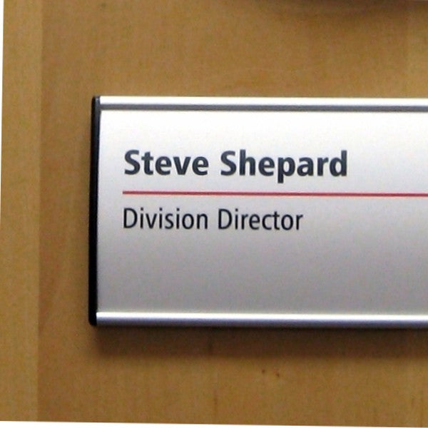 8 in. x 3 in. Changeable Office Door Sign Frame – Vista System
