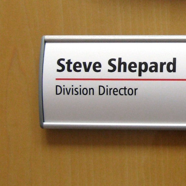 8 in. x 2 1/4 in. OFFICE DOOR / WALL NAMEPLATE SIGN FRAME