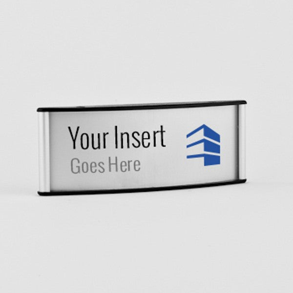 6 in. x 2 in. OFFICE DOOR / WALL NAMEPLATE SIGN FRAME / H-CURVE