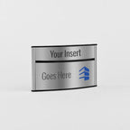 6 in. x 3 in. OFFICE DOOR / WALL NAMEPLATE SIGN FRAME / H-CURVE+HEADER
