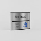 6 in. x 4 in. OFFICE DOOR / WALL NAMEPLATE SIGN FRAME / H-CURVE+LARGE HEADER