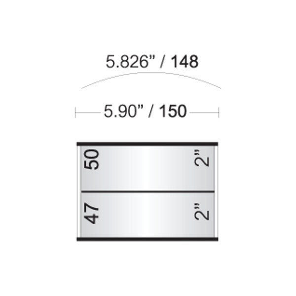 6 in. x 4 in. OFFICE DOOR / WALL NAMEPLATE SIGN FRAME / H-CURVE+LARGE HEADER