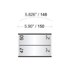 6 in. x 4 in. OFFICE DOOR / WALL NAMEPLATE SIGN FRAME / H-CURVE+LARGE HEADER