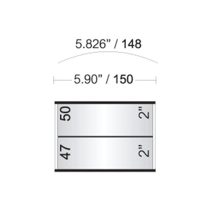 6 in. x 4 in. OFFICE DOOR / WALL NAMEPLATE SIGN FRAME / H-CURVE+LARGE HEADER