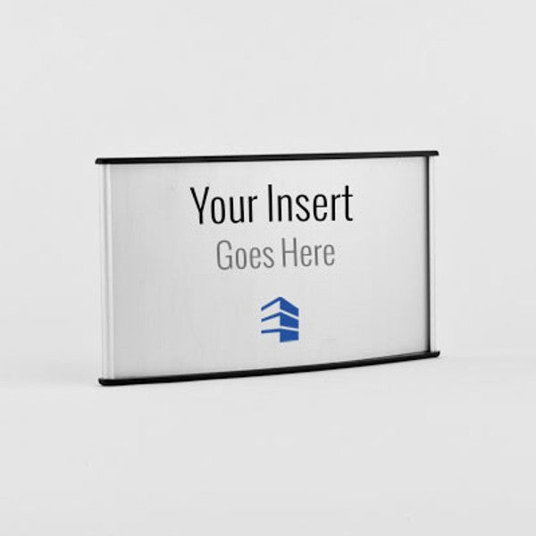 8 in. x 4 in. H-Curve Office Wall Sign Frame – Vista System