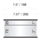 8 in x 4 in. OFFICE DOOR / WALL NAMEPLATE SIGN FRAME / H-CURVE + HEADER