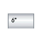 6 in. x 4 in. OFFICE DOOR / WALL NAMEPLATE SIGN FRAME / V-CURVE