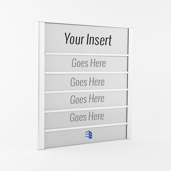 Aluminum office directory board with changeable nameplates