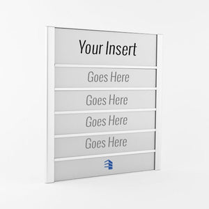 Aluminum office directory board with changeable nameplates