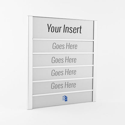 Aluminum office directory board with changeable nameplates